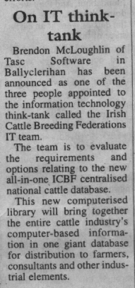 1998 - "On IT Think Tank" - (The Irish Independent)