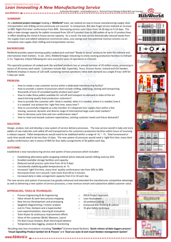 RibWorld 2015 - Lean Innovating A New Manufacturing Service