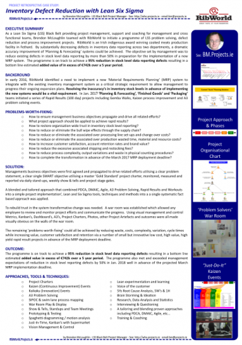 Ribworld 2917 - Inventory Defect Reduction With Lean Six Sigma